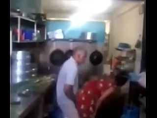 Srilankan chacha fucking his maid alongside scullery hurriedly
